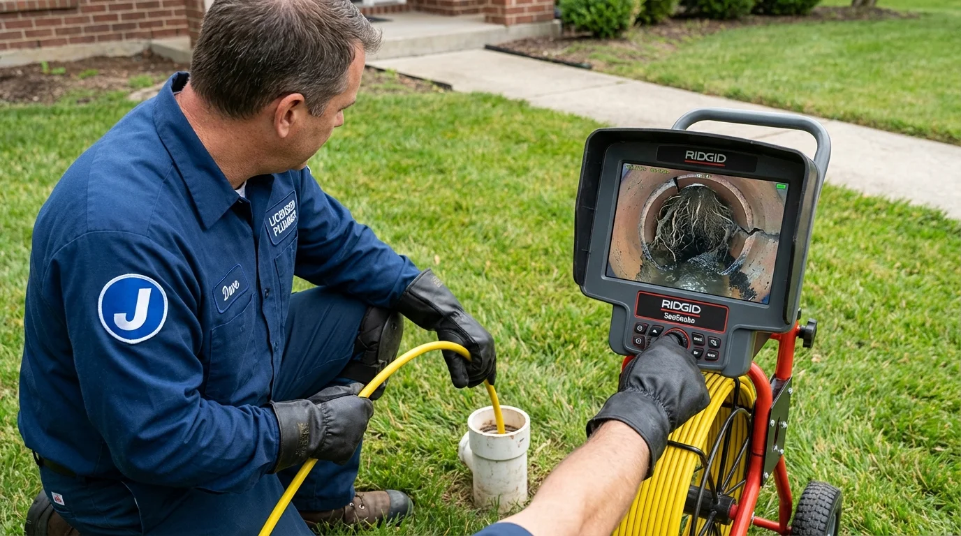 Sewer camera inspection being performed by Johns Plumbing LLC in Belleair Beach