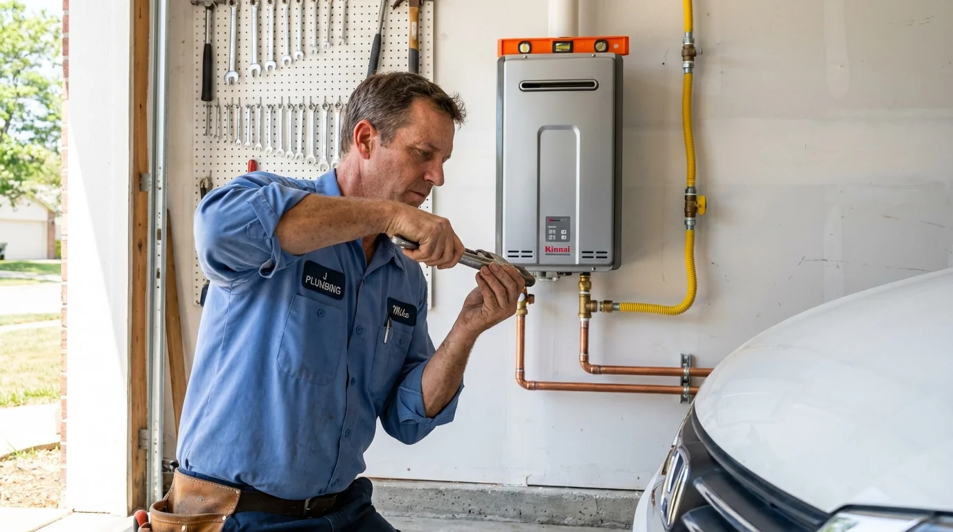 Tankless water heater installation by a Johns Plumbing LLC plumber in Belleair Beach